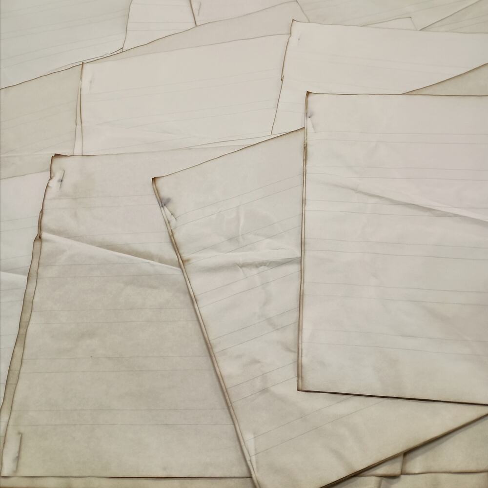 20 Coffee Dyed Child Writing Papers, 11x8.5 Sheets, Hand Dyed Papers